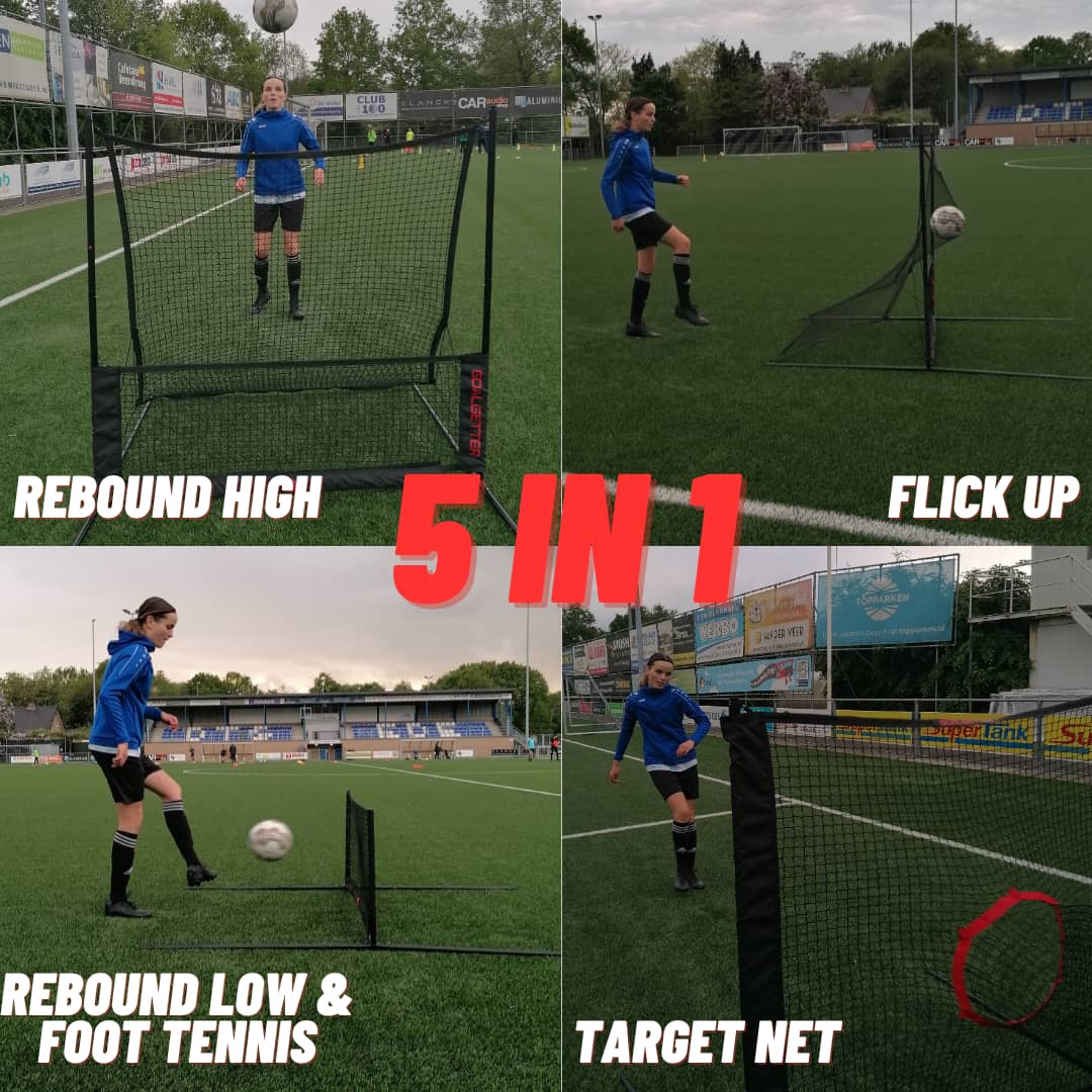 Low rebound net of the GoalGetter Alpha for ground-level ball control and quick reactions