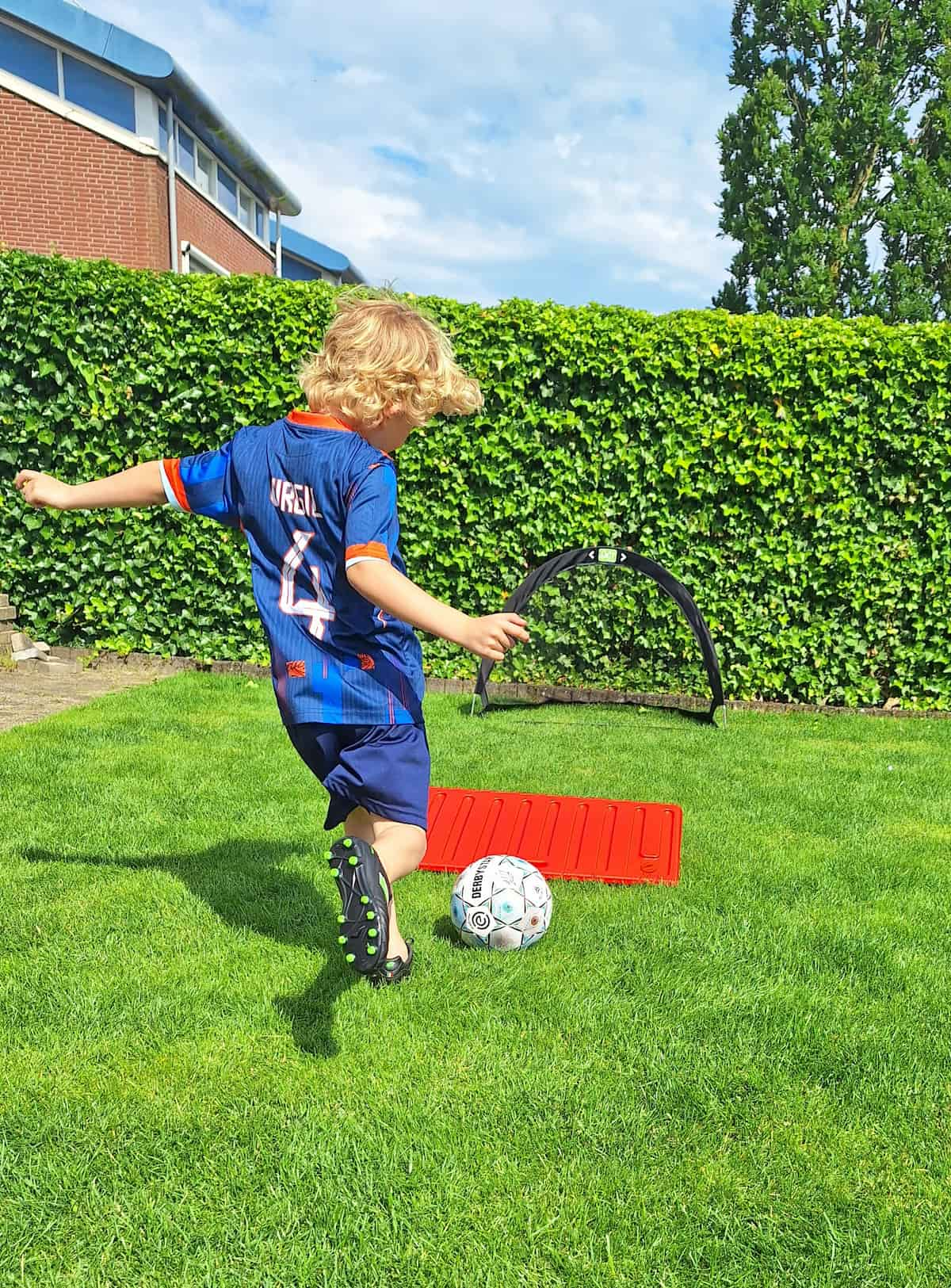 GoalGetter Master 4-in-1 football rebounder for precision passing, volleys, and first touch training