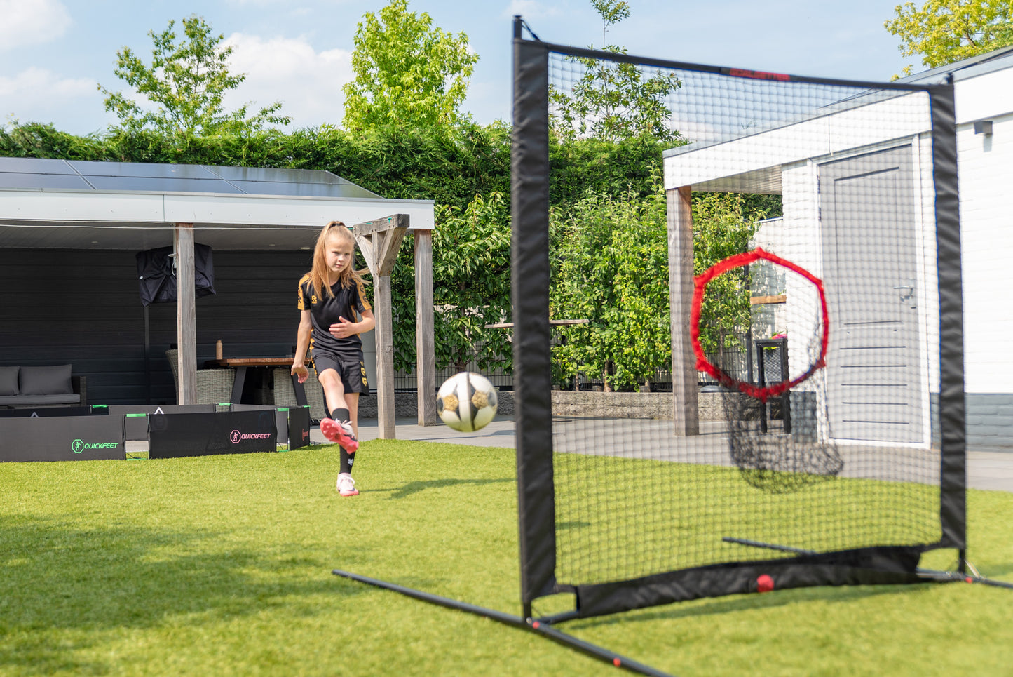 Goalgetter Alpha 5 in 1: Voetbal Rebounder, Doel & Doelnet